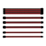 Kit Extensor de cables para Fuente de poder upHere - Mallado - Rojo con Negro - 30CM