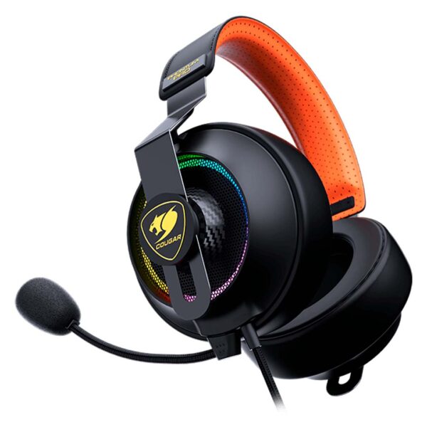 HEADSET COUGAR PHONTUM PRO PRIX - 7.1 SORROUND USB - CONTROLADOR 53MM - BLACK (3H800P53C.0001)