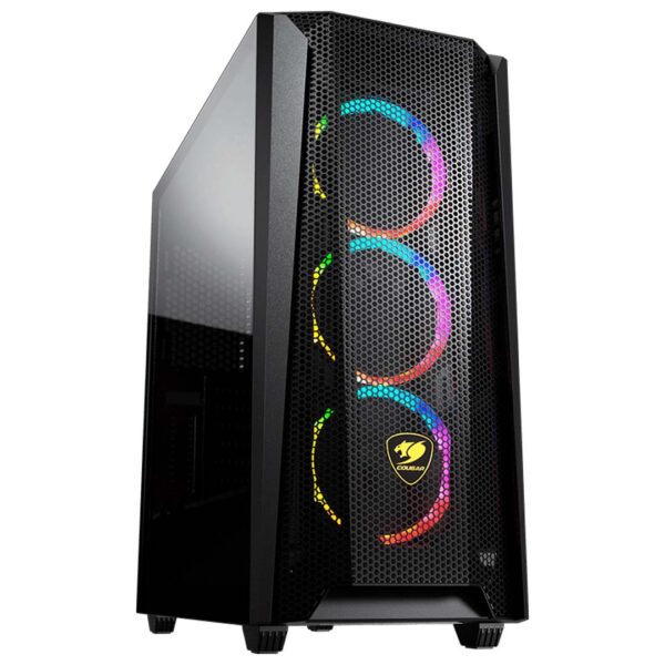 CASE COUGAR MX660 MESH RGB - MID TOWER - TEMPERED GLASS - ATX - 3 FAN ARGB INCLUDED - BLACK (385BMS0.0004)