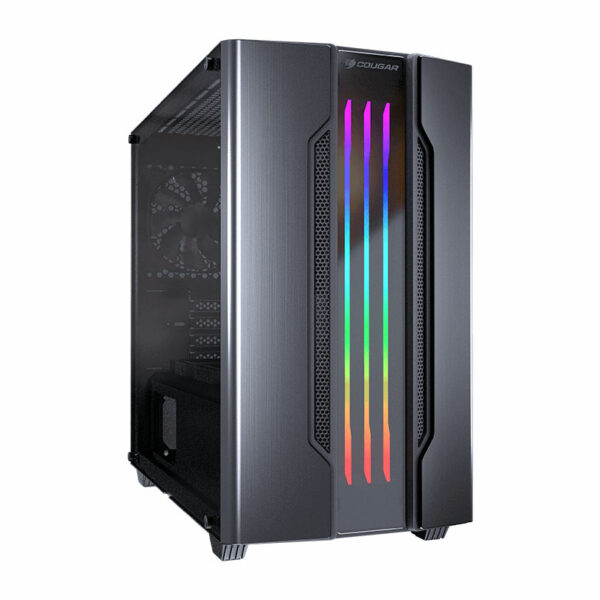 CASE COUGAR GEMINI M - MINI TOWER - TEMPERED GLASS - MICRO ATX - 1 FAN INCLUDED - GRAY (385TMB0.0001)