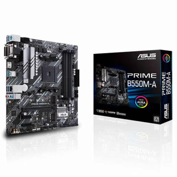 Tarjeta Madre ASUS PRIME B550M-A AMD RYZEN AM4 4 DDR4 Aura Sync (90MB14I0-M0AAY0)