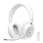HEADSET LOGITECH G735 WIRELESS RGB - LIGHTSPEED/BLUETOOTH - 273G - 40MM - WHITE MIST (981-001082)