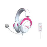 HEADSET HYPERX CLOUD II - STEREO - 7.1 SURROUND SOUND - USB - FOR PC/PS4/PS5 - WHITE/PINK (4P5E0AA)