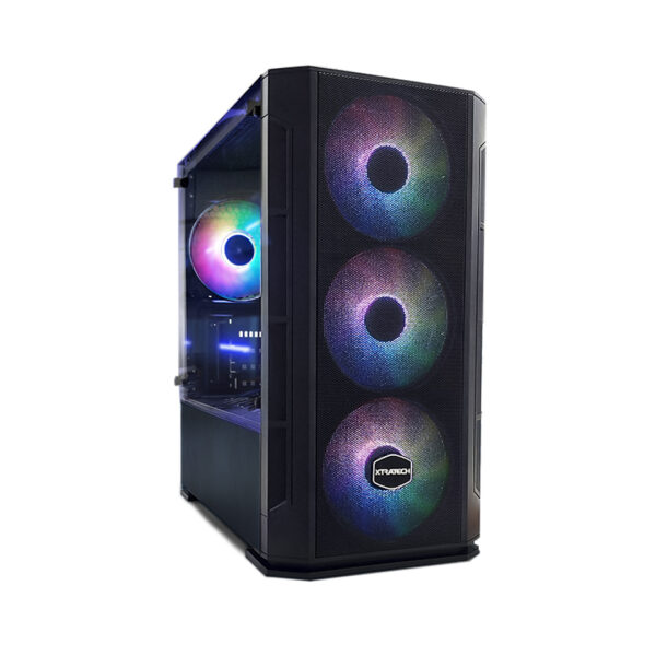 CASE GAMER XTRATECH XFIRE B770 - MINI TOWER - TEMPERED GLASS - MICRO ATX - 4 FAN 120MM ARGB INCLUDED - BLACK
