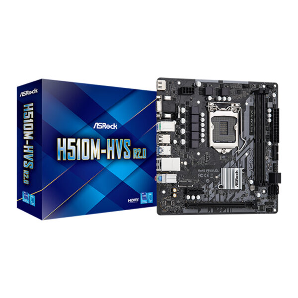 MAINBOARD ASRocK H510M-HVS R2.0 LGA 1200 11TH - MATX - DDR4 - VGA/HDMI