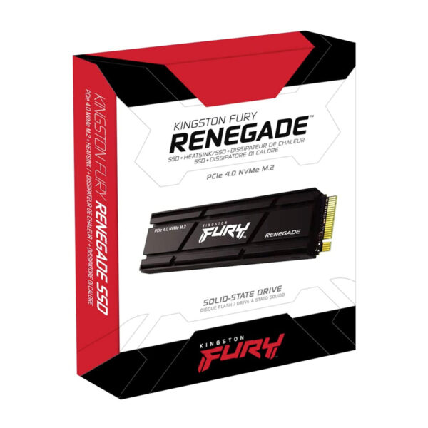 SSD KINGSTON FURY RENEGADE 1TB M.2 NVME 2280 PCI-E 4.0 - WITH HEATSINK - 7300MB/S - 7000MB/S (SFYRDK/1000G)