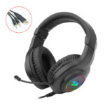 HEADSET REDRAGON HYLAS H260RGB - STEREO - 295G - RETROILUMINADO RGB - 50MM - BLACK