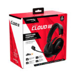 HEADSET HYPERX CLOUD III - 3.5 - USB - DTS - 53MM - FOR PC/PS4/PS5/XBOX  - BLACK/RED (727A8AA)