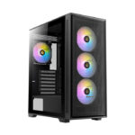 CASE ANTEC AX81 ELITE - MID TOWER - ATX - TEMPERED GLASS - 4 FAN 120MM ARGB - BLACK