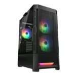 CASE COUGAR AIRFACE - ATX - TEMPERED GLASS - 1 FAN 120MM INCLUDED - BLACK (CGR-5ZD1B-AIR)
