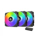 PACK 3 VENTILADORES ANTEC PRIZM X 120 ARGB - FAN CONTROLLER - 3 PINES - BLACK