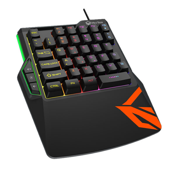 KeyPad Teclado gamer de una mano Meetion MT-KB015 - USB - Retroiluminado arcoiris