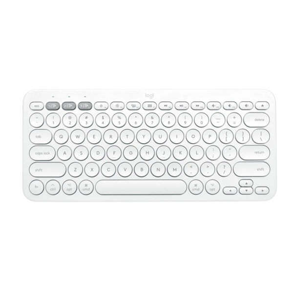 Teclado Logitech K380, Inalámbrico, Multimedia, White