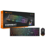 COMBO TECLADO Y MOUSE COUGAR COMBAT - TECLADO MECANICO - SWITCH RED - ANTI-GHOSTING - MOUSE 8000 DPI - BLACK