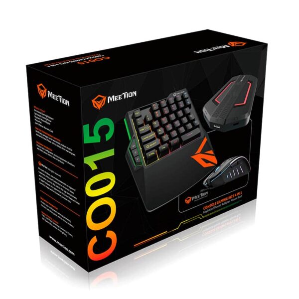 Combo Meetion MT-CO015: Teclado de una mano, mouse y pad