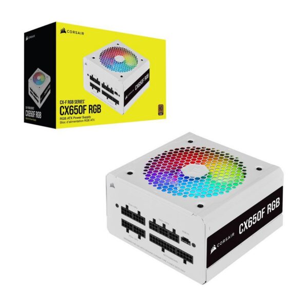 Fuente de poder Corsair Modular CX650F RGB White - (CP-9020226-NA)120