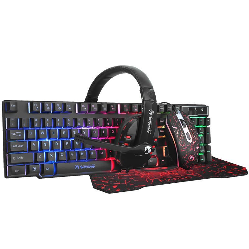 TEC0202 Combo Marvo CM370: Teclado, Mouse, Audifonos y Pad