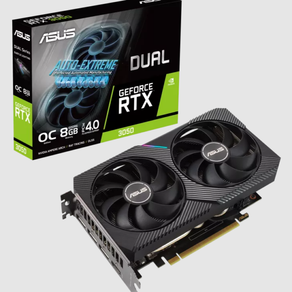 Tarjeta de video Asus Dual RTX 3050 8GB OC - (DUAL-RTX3050-O8G)
