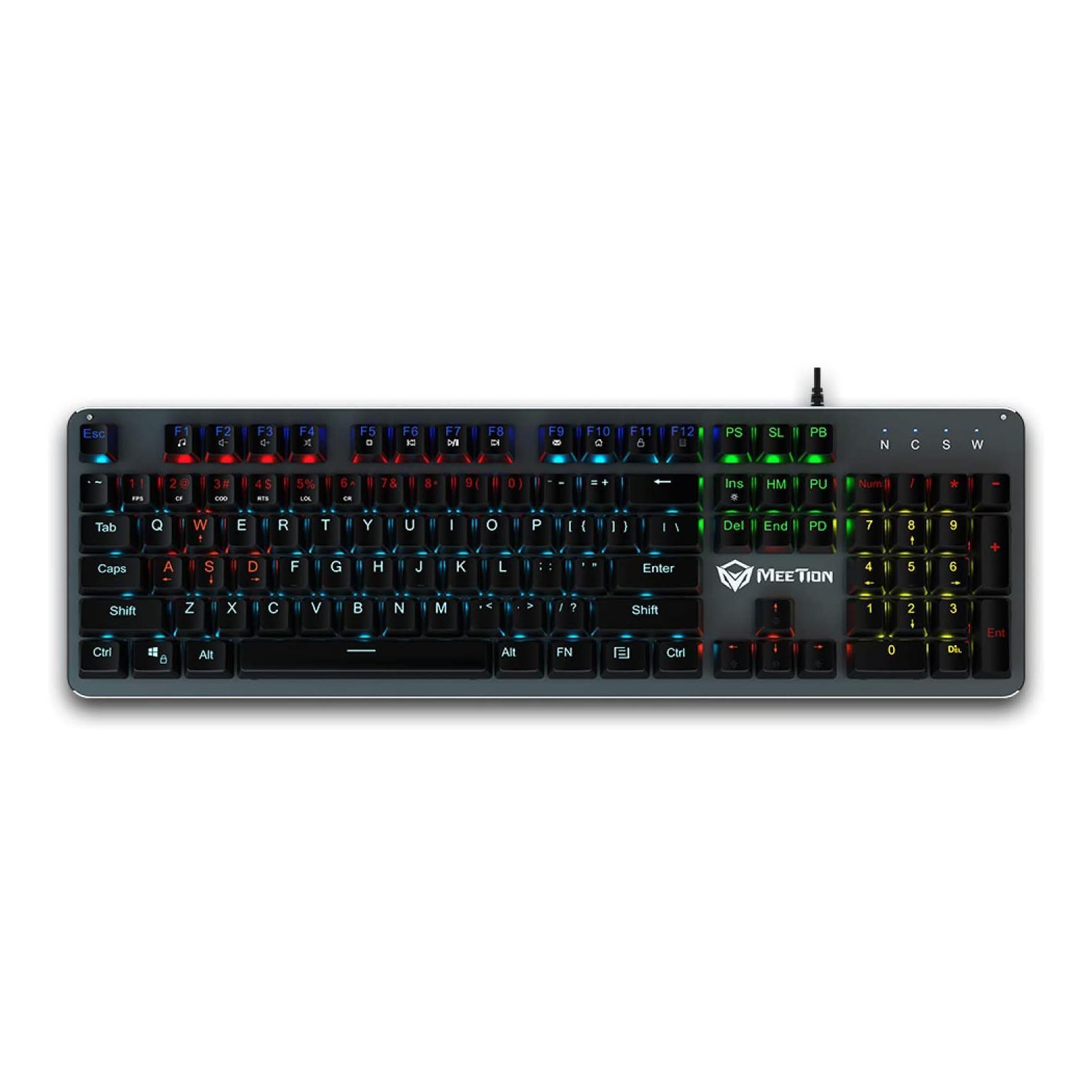 TEC0296 Teclado Mecanico MEETION MK007 Switch Blue