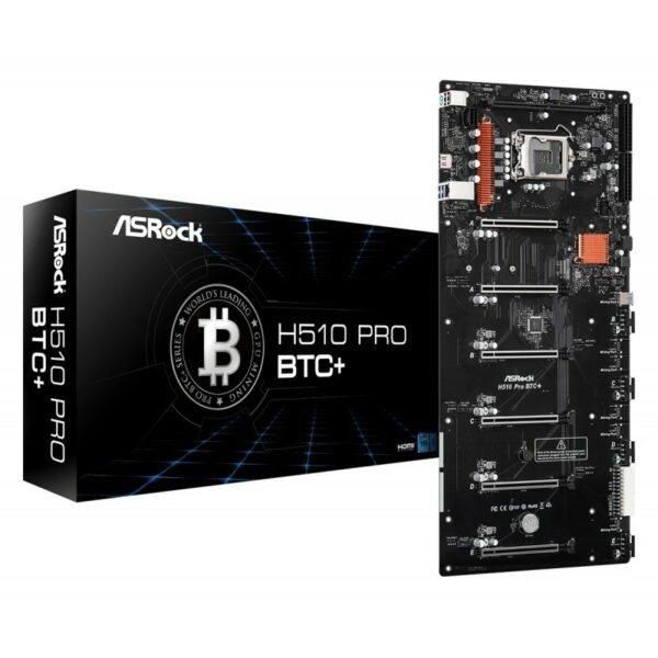 MAINBOARD ASROCK H510 PRO BTC+ 11TH GEN - LGA 1200 - 6*PCIe x16 - HDMI (90-MXBGL0-A0UAYZ)