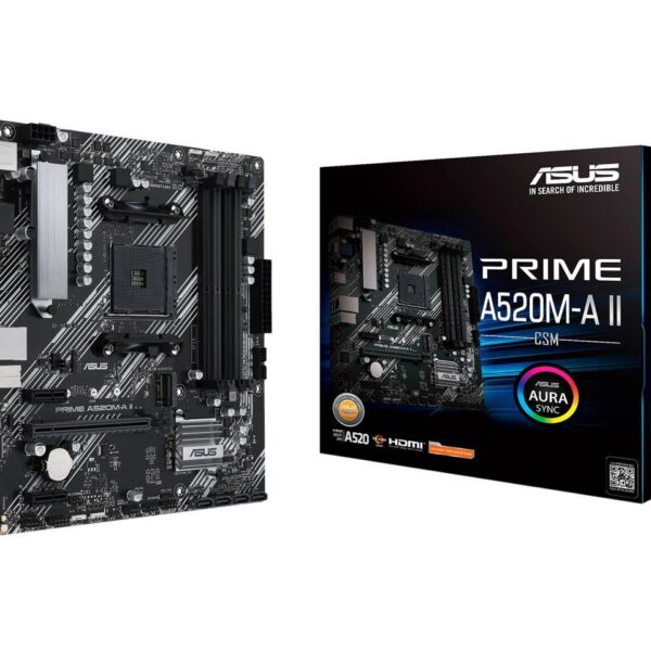 MAINBOARD ASUS PRIME A520M-A II AMD AM4 - MATX - VGA/HDMI/DP - AURA SYNC (90MB17H0-MVAAY0)