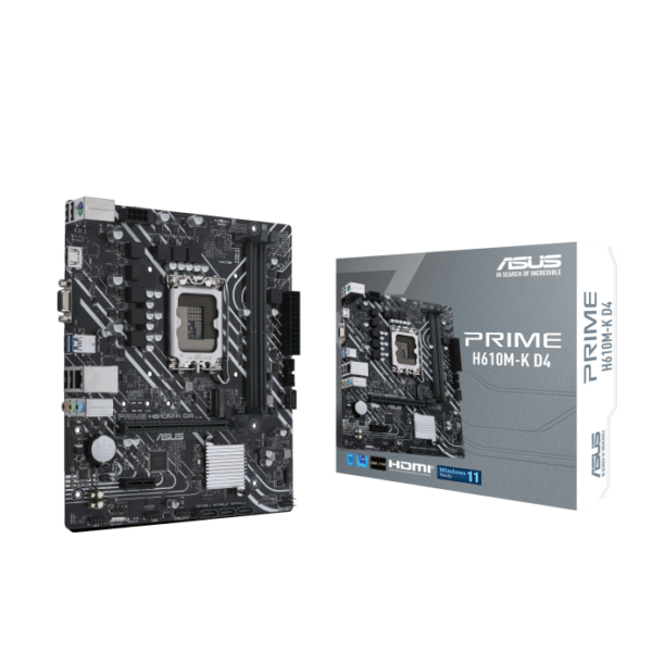 MAINBOARD ASUS PRIME H610M-K D4 - 12TH - LGA 1700 - DDR4 - MATX - HDMI/DP (90MB1A10-M0EAY0)