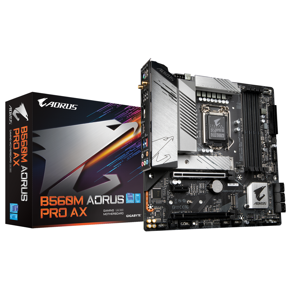 MAINBOARD-GIGABYTE-B560M-AORUS-PRO-AX-REV.-1.X-INTEL-LGA-1200-11TH-DDR4-HDMI-1.4DP-1.2-MATX-GRAYBLACK_Placas-madre_9353_1.png MAINBOARD GIGABYTE B560M AORUS PRO AX (REV. 1.X) INTEL LGA 1200 - 11TH - DDR4 - HDMI 1.4/DP 1.2 MATX - GRAY/BLACK