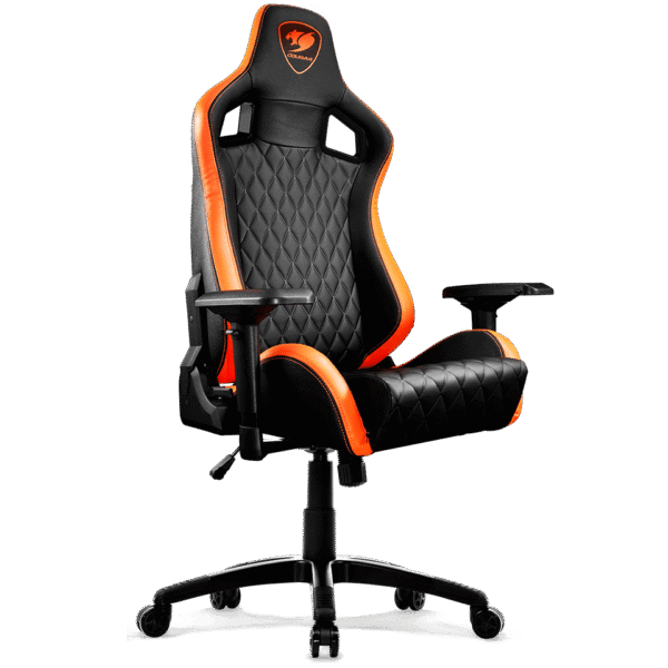 SILLA GAMER ERGONOMICA COUGAR ARMOR S - MID - CILINDRO A GAS CLASE 4 - BLACK/ORANGE