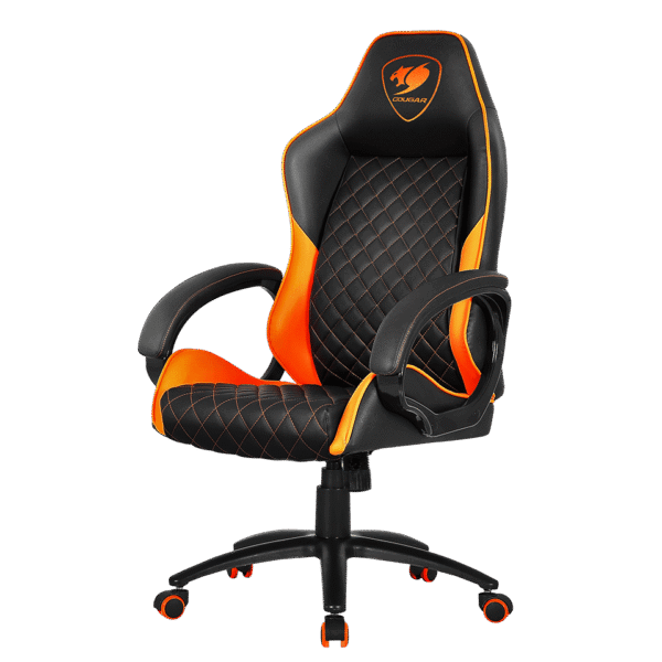 SILLA GAMER ERGONOMICA COUGAR FUSION - SMALL - CILINDRO A GAS CLASE 4 - BLACK/ORANGE