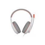 HEADSET MEETION MT-HP021 GAMING 3.5MM JACK PLUS USB + CONTRADOR DE VOLUMEN - BLANCO/NARANJA