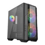 CASE COOLER MASTER MASTERCASE HAF 500 ARGB - MID TOWER - TEMPERED GLASS - ITX - 2 FAN 200MM ARGB - 1 FAN 120MM ARGB INCLUDED - BLACK (H500-KGNN-S00)