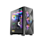 CASE ANTEC DF800 FLUX - MID TOWER - ATX - TEMPERED GLASS SIDE PANEL - 3 FAN ARGB INCLUDED - 1 FAN 120MM (REVERSE FAN) - 1 FAN 120MM BLACK
