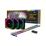 PACK 3 VENTILADORES ANTEC PRIZM 120 ARGB 3+2+C - ARGB LED STRIPS - FAN CONTROLLER - 3 PINES - BLACK