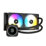 WATER COOLER CORSAIR iCUE H100i ELITE LCD IPS - 240MM - 2 FAN 120MM - LGA 115X/1700/AM4/AM5 (CW-9060061-WW)