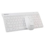 COMBO MINI TECLADO Y MOUSE MEETION MT-MINI 4000 - WIRELESS 2.4GHZ - KB US - WHITE