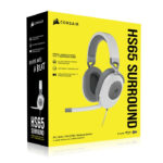 HEADSET GAMING CORSAIR HS65 SURROUND - PC/PS5/XBOX ONE - DOLBY AUDIO 7.1 - WIRED - OMNI-DIRECTIONAL - 3.5MM - WHITE (CA-9011271-NA)