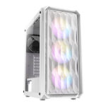 CASE ANTEC NX292 - MID TOWER - ATX - TEMPERED GLASS - 3 FAN 120MM RGB - 1 FAN 120MM - WHITE