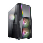 CASE GAMER ALTEK STORMER - MID TOWER - TEMPERED GLASS - 4 FAN RGB - MATX - BLACK (NWCA-003)