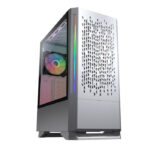 CASE COUGAR MX430 AIR RGB - TEMPERED GLASS - MID TOWER - ATX - 3 FAN 120MM ARGB - WHITE (CGR-51C6W-AIR-RGB)