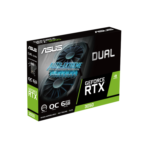 TARJETA DE VIDEO ASUS DUAL GEFORCE RTX 3050 6GB GDDR6 - OC EDITION - DP/HDMI/DVI-D (DUAL-RTX3050-O6G)
